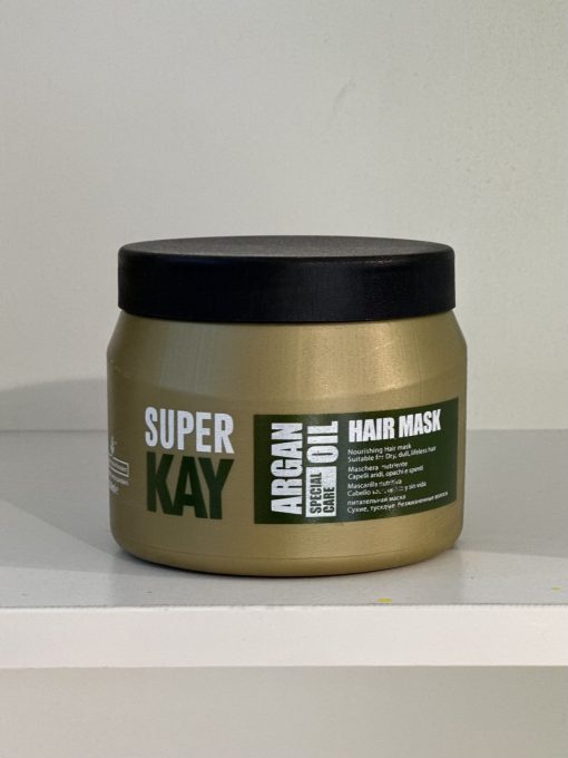 ماسک مو Super kay مدل آرگان مناسب موهای خشک و کدر 500ml