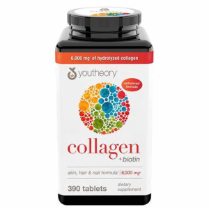 قرص کلاژن یوتئوری بیوتین 390 عددی youtheory collagen biotin