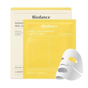 پک 4 عددی ماسک ورقه‌ ای روشن‌ کننده بایودنس Biodance
