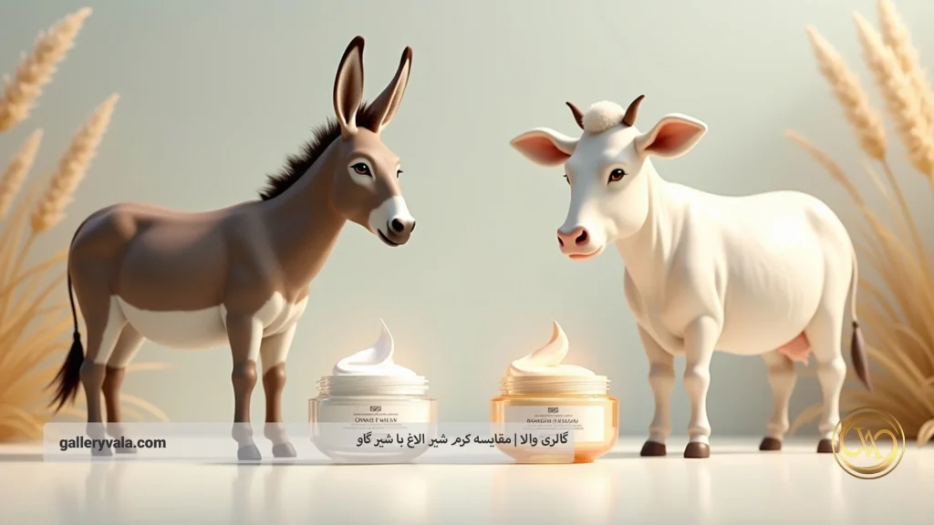 مقایسه کرم شیر الاغ با شیر گاو